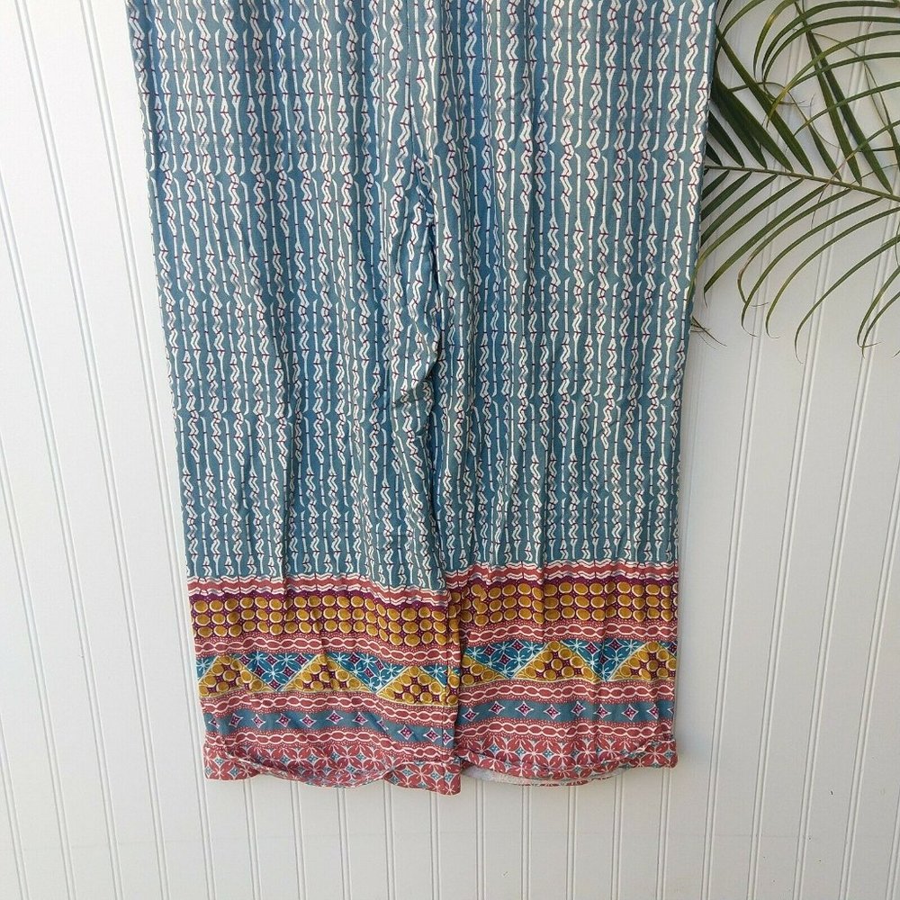 Anthropologie Saturday Sunday Lizzy Jumpsuit Size S Cotton Boho Floral Wide Leg - Picture 9 of 11
